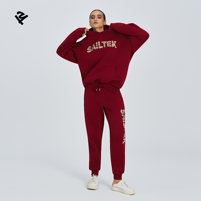 Burgundy sweatsuit for women