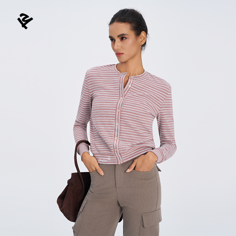 Striped cardigan for ladies