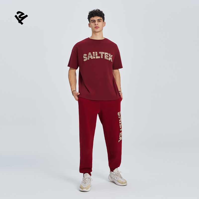 Burgundy shirt and pants set for men