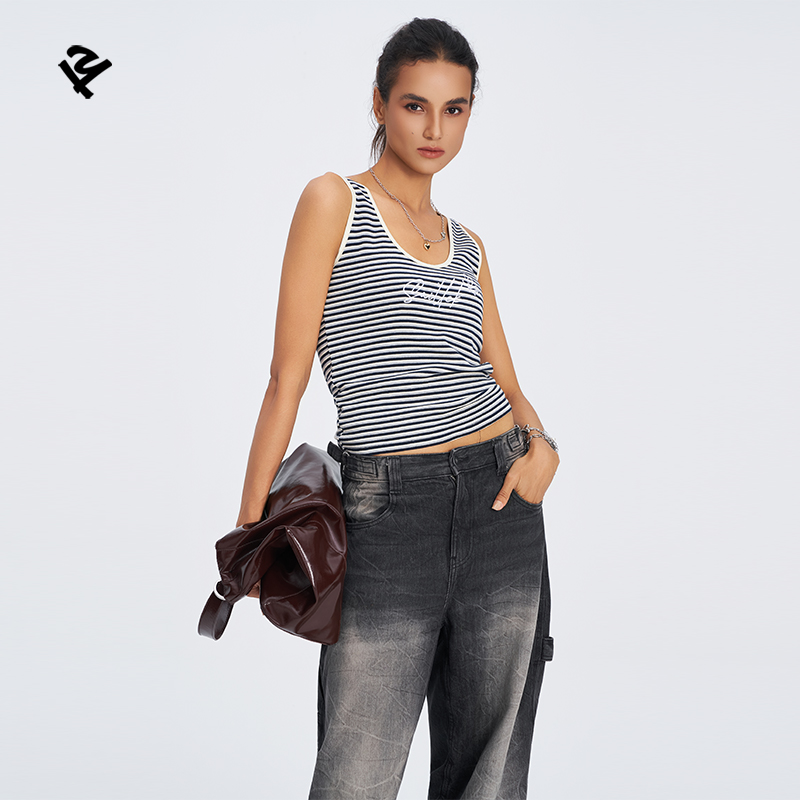 Striped tank top for women