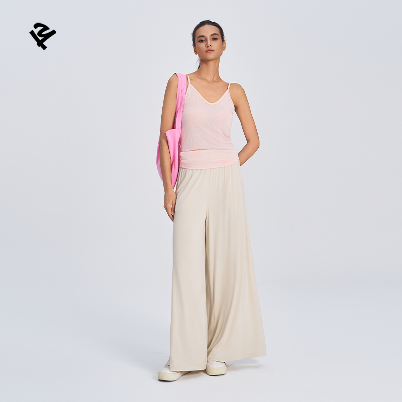 Ladies tank top and wide leg pants set 